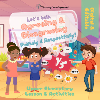 Preview of Upper Elementary SEL No-Prep Lesson on Agreeing & Disagreeing Respectfully