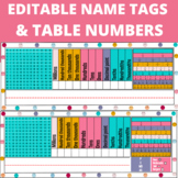 Upper Elementary Smiley Face Name Tags and Table Numbers