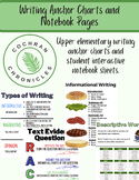 Upper Elementary Writing Anchor Charts and Student Interac