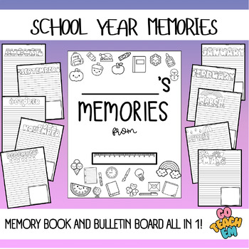 Preview of Upper-Elementary Year Long Memory Book with Monthly Writing Pages