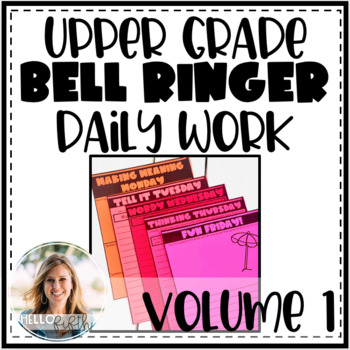 Preview of Upper Grade ELA Daily Bell Ringers: Volume One