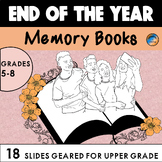 End of the Year Activity/ Memory Book for Upper Grade Students