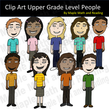 Preview of Upper Grade & Middle School People Clip Art (14 Images) Maple Math and Reading