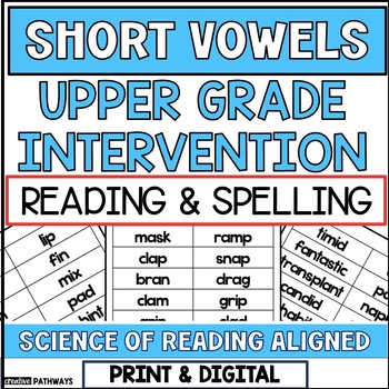 Preview of Phonics Intervention Upper Grades| Decoding Activities | Science of Reading |RTI