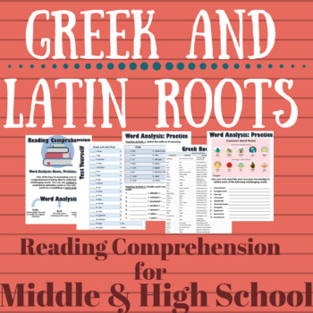 Preview of Upper Grade Reading Comprehension: Root Words and Affixes