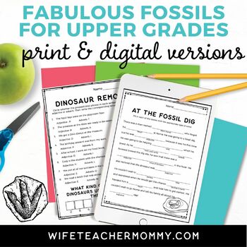 Preview of Fabulous Fossil Unit for Upper Grades | Fossils Lesson Plans & Worksheets