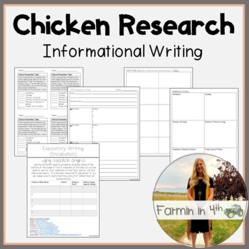 Preview of Upper Grades Informational Writing Chicken/Embryology Research Unit