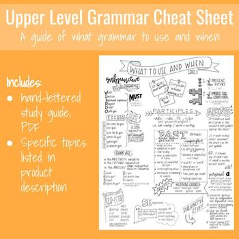 Preview of Upper Level Grammar Visual Study Guide