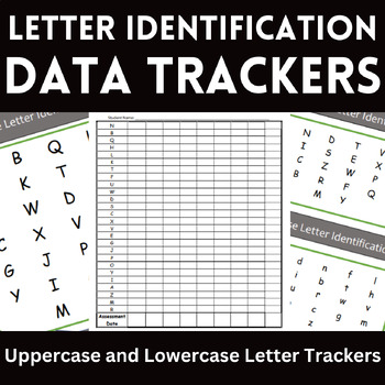 Preview of Upper&Lowercase LETTER IDENTIFICATION Data - Student Copies & Teacher Trackers