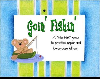 Preview of Upper & Lowercase Letters - Goin' Fishin' Game