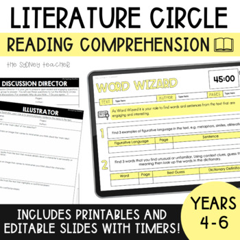Preview of Upper Primary Literature Circle Bundle Daily 5 Templates - Use with ANY text!