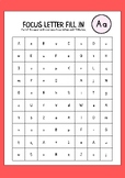 Upper and Low Case Letter Recognization Fill in Printable 