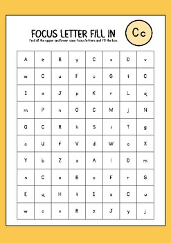 Upper and Low Case Letter Recognization Fill in Printable Worksheets in ...