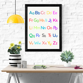 Preview of Upper and Lower Case Alphabet Poster for Classroom, Homeschool, Montessori