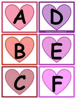 Upper and Lower Case Heart Letters (Valentine's Day) | TPT