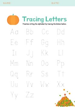 Preview of Upper and Lowercase Letter Alphabet Tracing