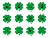 Upper and Lowercase Letter Identification: St. Patrick's shamrock