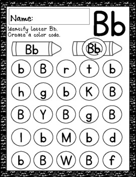 Upper and Lowercase Letter Identification-mixed letters | TPT