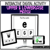 Upper and Lowercase Letter Match Digital Task Cards  | Let
