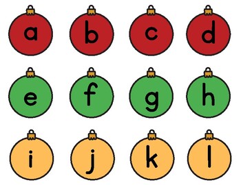 Preview of Upper and lowercase alphabet identification: Christmas
