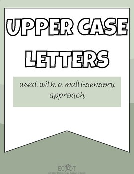 Preview of Occupational therapy upper case letter visuals