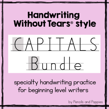 Preview of Upper case letters CAPITAL LETTER Handwriting Without Tears® style BUNDLE