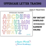 UpperCase Letter Tracing Worksheet. Homeschool,Prek Kinder