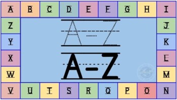 Preview of Uppercase A-Z in 3 lines - Flashcards