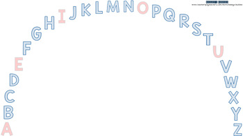 Preview of Uppercase Alphabet Arc Mat, does not include moveable letters