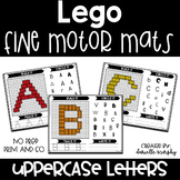 Uppercase Alphabet Fine Motor Mats Building Bricks