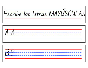 Uppercase Alphabet - Handwriting - Alphabet in Spanish by Dual Educates
