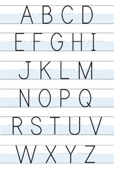 Preview of Uppercase Alphabet Handwriting Poster- Magnolia Style