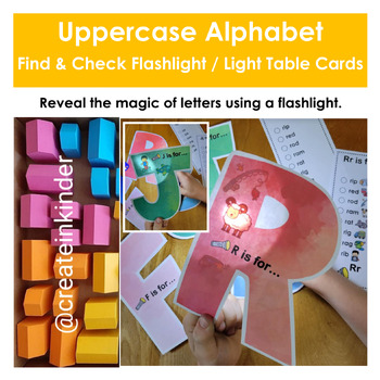 Preview of Uppercase Alphabet Letter Recognition Flashlight Initial Sound Cards
