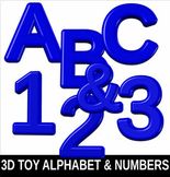 Uppercase Alphabet Letters And Numbers - KG 3D Toy Text Cl