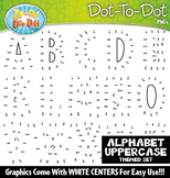 Uppercase Alphabet Letters Dot-To-Dot Clipart {Zip-A-Dee-D