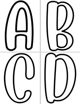 Preview of Uppercase Alphabet Posters - Black and White