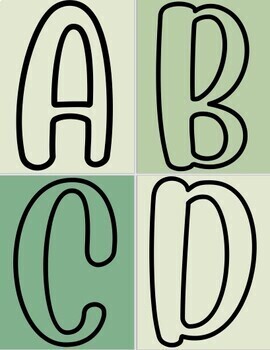 Preview of Uppercase Alphabet Posters - Matcha Love