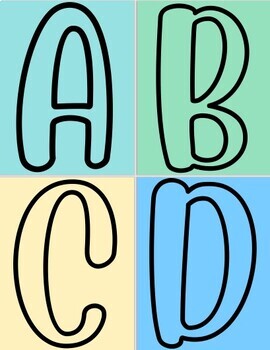 Preview of Uppercase Alphabet Posters - Ocean Days