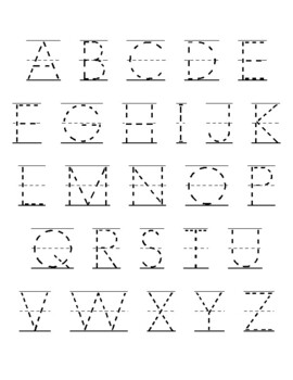 Uppercase Alphabet Trace by Sped Ed Stellar Stars | TPT