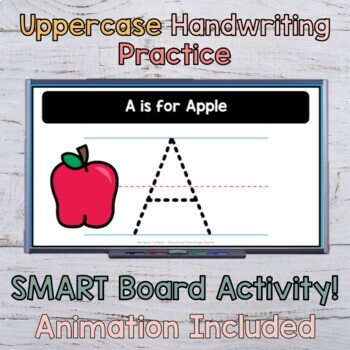Preview of Uppercase Alphabet Tracing - SMART Board Activity!