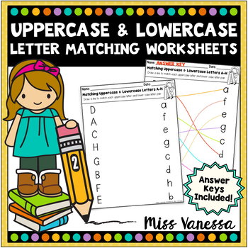 Preview of Uppercase And Lowercase Matching Worksheets