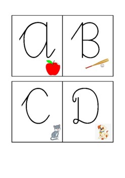 Uppercase Capital Letter Flashcards (Cursive and Print options) | TPT