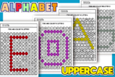 Uppercase Color by Letter Worksheets A-Z | Alphabet Recogn