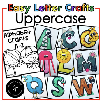 Preview of Easy Uppercase Alphabet Crafts
