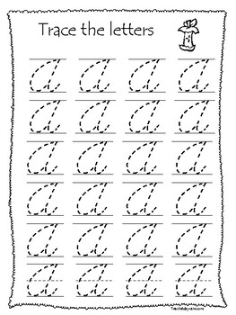 Uppercase Cursive Alphabet Tracing Worksheets. 1st-4th Grade Handwriting
