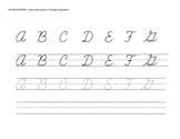Uppercase Cursive Alphabet- Tracing and Copywork