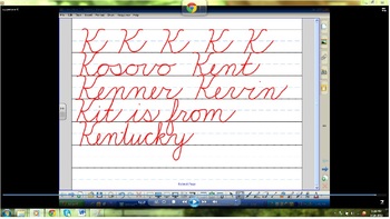 Preview of Uppercase Cursive Handwriting