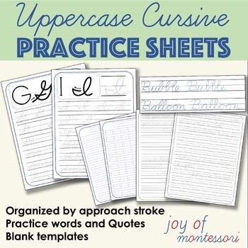 Preview of Uppercase Cursive Letter Practice