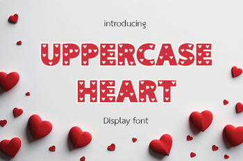 Preview of Uppercase Heart Valentine Font