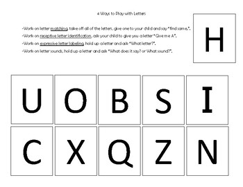 Preview of Uppercase Letter Assessment Game